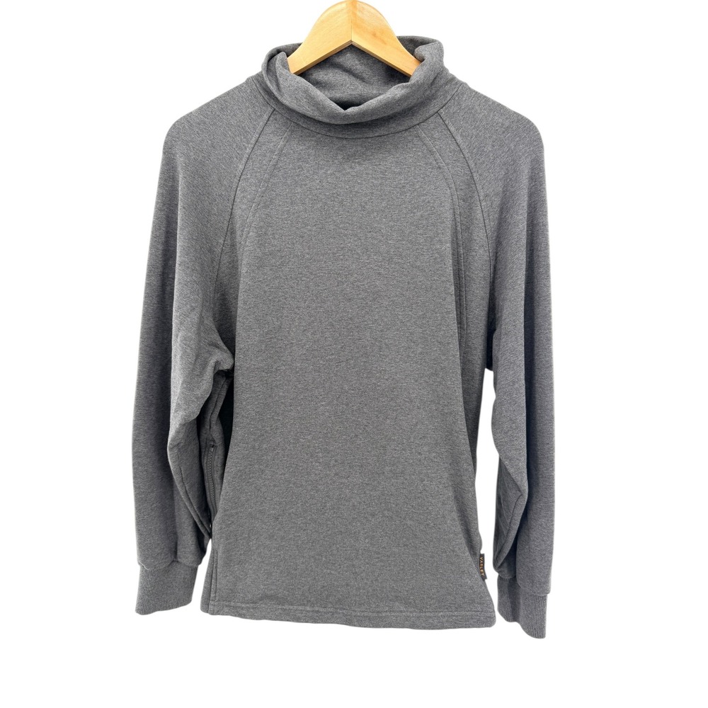Varley Sweatshirt S Atlas Mock Neck Side Zip Pullover Long Sleeve Pockets Casual
